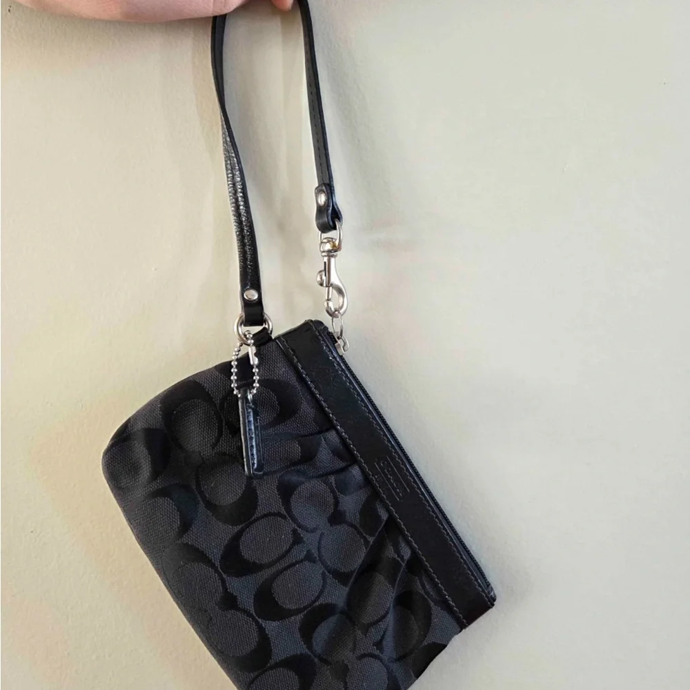 Coach Black Wristlet Clutch